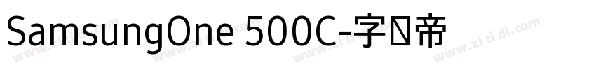 SamsungOne 500C字体转换